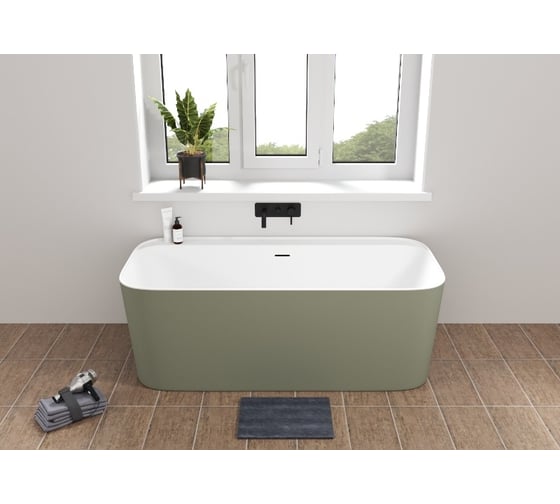 Акриловая ванна ALLEN BRAU Infinity 170x80 белый матовый/цементно-серый 2.21001.21/CGM 00293901