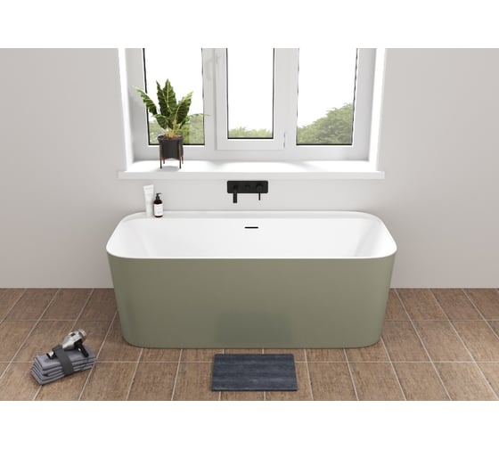 Акриловая ванна ALLEN BRAU Infinity 170x80 белый глянец/цементно-серый 2.21001.20/CGM 00293900