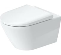 Подвесной унитаз Duravit D-Neo Rimless без ободка, сиденье микролифт 45770900A1 00287616