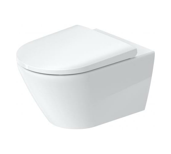 Подвесной унитаз Duravit D-Neo Rimless без ободка, сиденье микролифт 45770900A1 00287616