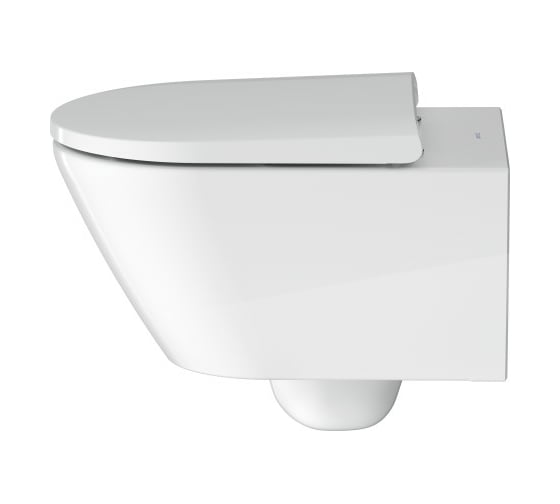 Подвесной унитаз Duravit D-Neo Rimless без ободка, сиденье микролифт 45770900A1 00287616