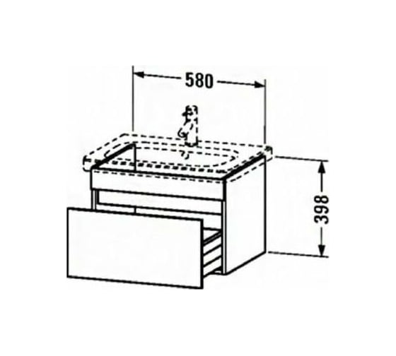 Тумба с раковиной Duravit DuraStyle 65 DS006002222 00202263