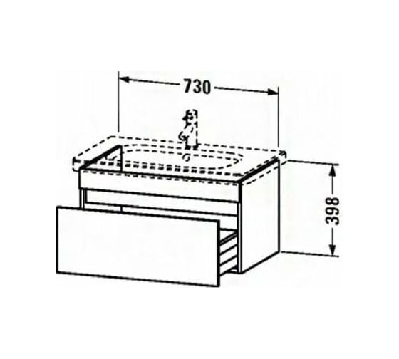 Тумба с раковиной Duravit DuraStyle 80 DS006102222 00202264
