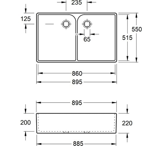 Раковина Villeroy & Boch O'Novo 90 633200R1 00280000