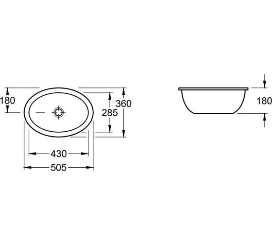 Раковина Villeroy & Boch Loop & Friends 50 616111R1 00279536