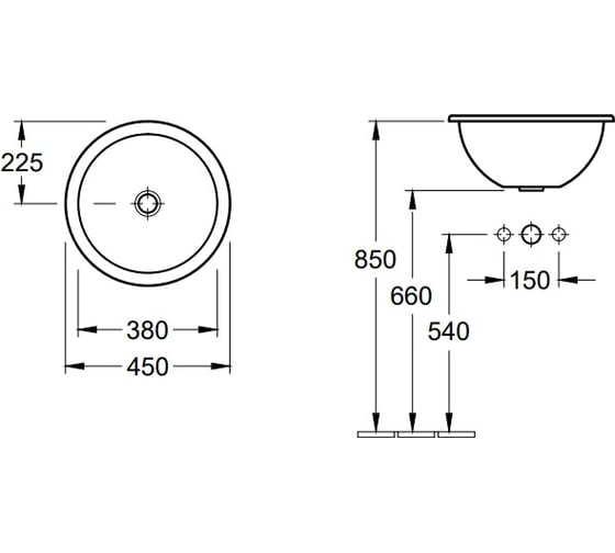 Раковина Villeroy & Boch Loop & Friends 45 614045R1 00279532