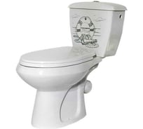 Унитаз-компакт Оскольская керамика ЭЛИССА косой выпуск, 1 режим, сиденье ПП, декор Спасательный круг 456787