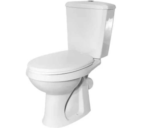 Унитаз-компакт Оскольская керамика ЭЛИССА Optima косой выпуск, 1 режим, сиденье ПП 445253