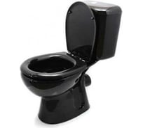Унитаз-компакт KERAMIN ГРАНД горизонтальный выпуск, 1 режим, сиденье ПП, черный 456339