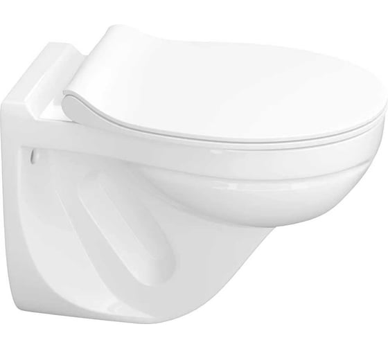 Подвесной унитаз KERAMIN ГРАНД безободковый, сиденье DP Slim, Soft Close, Clip up 456732