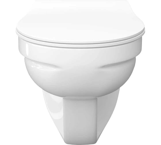 Подвесной унитаз KERAMIN ГРАНД безободковый, сиденье DP Slim, Soft Close, Clip up 456732