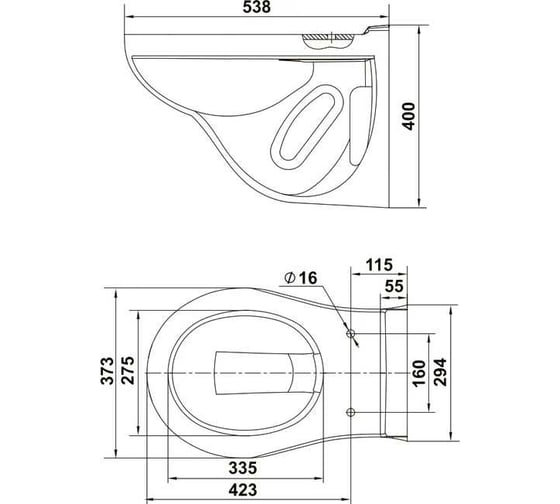 Подвесной унитаз KERAMIN ГРАНД безободковый, сиденье DP Slim, Soft Close, Clip up 456732