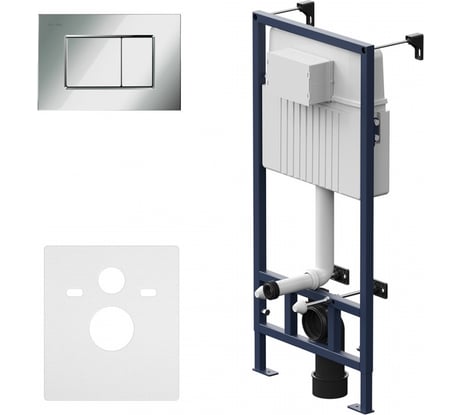 Инсталляция для подвес унитаза AM.PM ProC S с клавишей, пластик, хром глянцевый I012707.0251