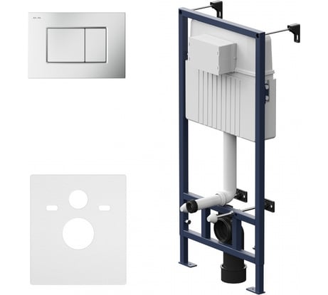 Инсталляция для подвес унитаза AM.PM ProC S с клавишей, пластик, хром матовый I012707.0231