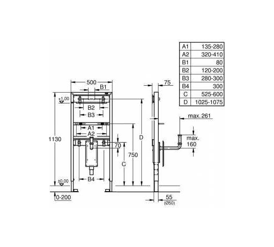 Инсталляция для раковины GROHE Rapid SL 38625001