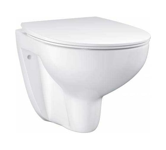 Подвесной унитаз GROHE Bau Ceramic с быстросъемным сиденьем с микролифтом 39899000