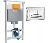 Инсталляция OLI 74 580х1150х120 мм, механическая + панель слива RIVER DUAL пластик, хром глянец 09262 OLM