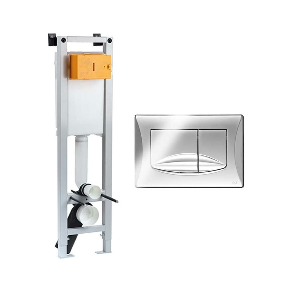 Инсталляция OLI QUADRA 300х1150х180 мм + панель слива River хром глянец ...