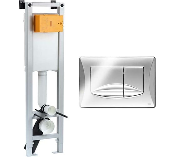 Инсталляция OLI QUADRA 300х1150х180 мм + панель слива River хром глянец 280490mRIOO