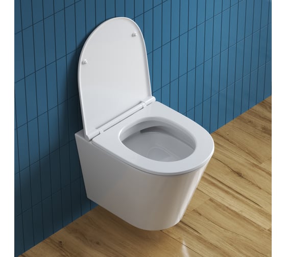 Подвесной унитаз BelBagno TRE безободковый с сиденьем Soft Close BB8001CHR/SC