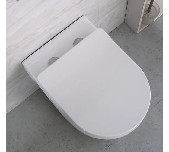 Подвесной унитаз BelBagno LOTO безободковый с сиденьем Soft Close BB070CHR/SC