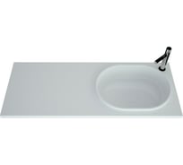 Раковина для установки над стиральной машиной/встраиваемая из искусственного камня Andrea Bruks RH c кроншт.