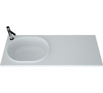 Раковина для установки над стиральной машиной/встраиваемая из искусственного камня Andrea Bruks LH c кроншт.