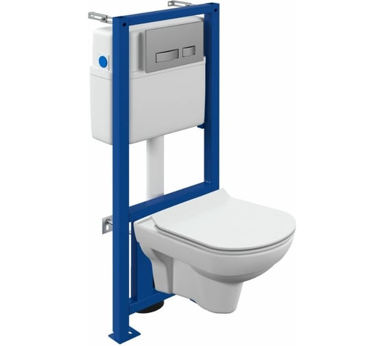 Комплект Cersanit CITY CO DPL EO slim + LINK PRO + MOVI пластик хром матовый 64075