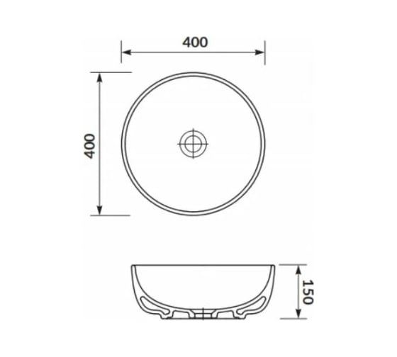 Раковина на столешницу Cersanit MODUO 40 RING 63569
