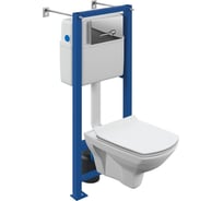 Комплект Cersanit CARINA XL CO DPL EO slim + VECTOR + ACTIS пластик хром глянцевый 64074