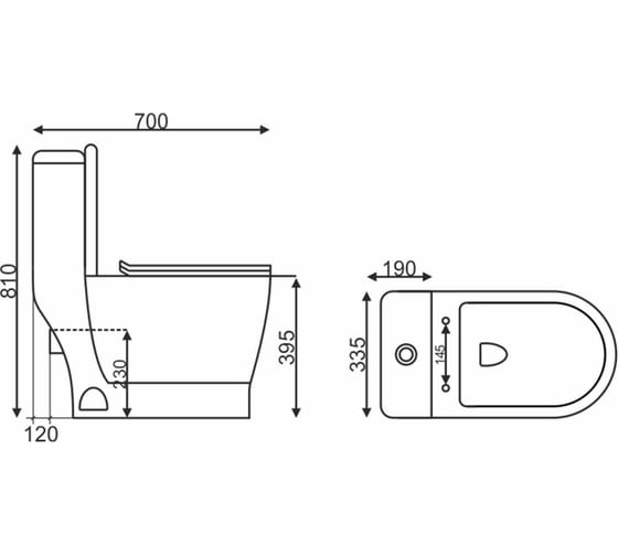 Унитаз EVA GOLD Монолит SM9004A, тонкое сиденье дюропласт, с гофрой и ...
