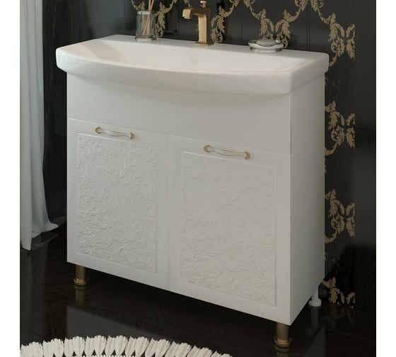 Тумба EVA GOLD Bohemia 85 с умывальником Kirovit Элеганс 850, комплект УТ-00008127