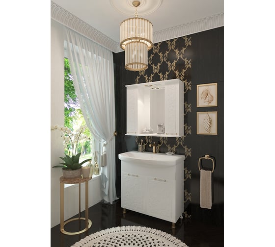 Тумба EVA GOLD Bohemia 85 с умывальником Kirovit Элеганс 850, комплект УТ-00008127