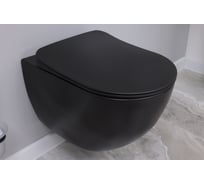 Подвесной унитаз Creavit Free безободковый, с сиденьем Free, Creavit черн. мат