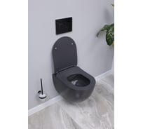 Подвесной унитаз Creavit Free безободковый Free, с сиденьем, цвет антрацит матовый Creavit антр. Мат