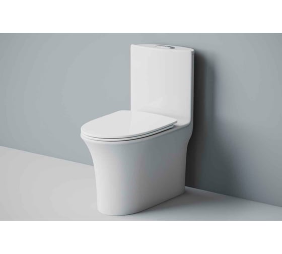 Унитаз-монолит EVA GOLD SM9612, безободковый, тонкое сиденье ДП с быстрым съёмом УТ-00002052