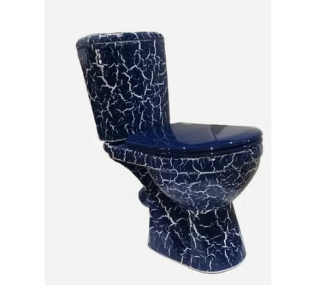 Унитаз-компакт Rosa Комфорт синий кракелюр Вн УнС05