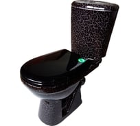Унитаз-компакт Rosa Комфорт чёрный кракелюр Вн УнЧ12