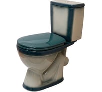 Унитаз-компакт Rosa Лира зеленый декор Вн УнЗ10