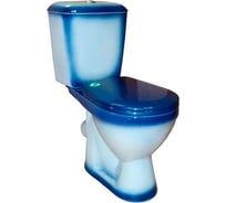 Унитаз-компакт Rosa Лира синий декор Вн УнС10