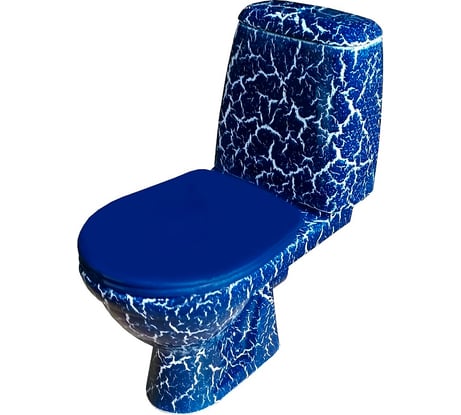 Унитаз-компакт Rosa Премьер синий кракелюр Вн УкСк313