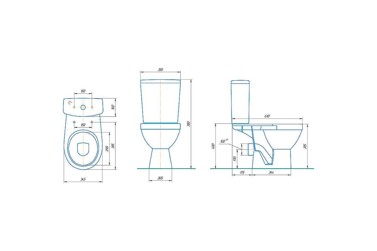 Унитаз-компакт Rosa Рим белый Вн УнкБ03 - выгодная цена, отзывы ...