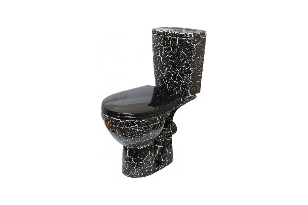 Унитаз-компакт Rosa Рио черный кракелюр Вн УнЧк199 - выгодная цена ...