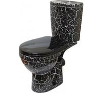 Унитаз-компакт Rosa Рио черный кракелюр Вн УнЧк199