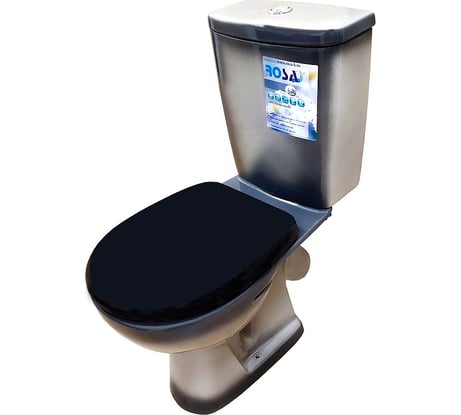 Унитаз-компакт Rosa Уют черный декор Вн УнкЧ02