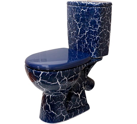 Унитаз-компакт Rosa Уют синий кракелюр Вн УнкСк03