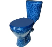 Унитаз-компакт Rosa Элегант синий кракелюр Вн УнС03