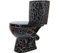 Унитаз-компакт Rosa Уют черный кракелюр Вн УнкЧК09