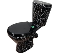 Унитаз-компакт Rosa Элегант чёрный кракелюр Вн УнЧ13