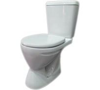 Чаша унитаза Ekokerama ARIA косой выпуск, сиденье полипропилен, белый, EK 0400 400ARIA